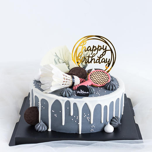 羽毛球主题造型奶油蛋糕