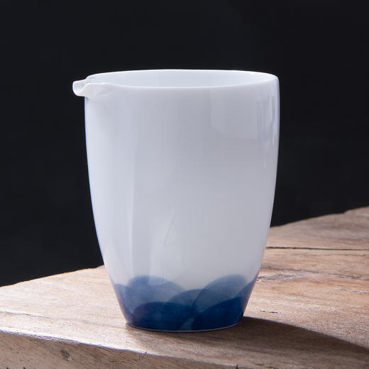 永利汇陶瓷青花手绘公道杯公平分茶器倒茶功夫茶具单个景德镇白瓷 商品图0