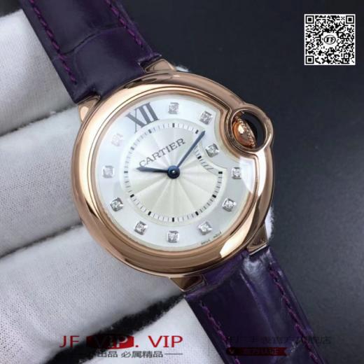 V6卡地亚蓝气球女表，原装瑞士ETA2671机芯 （正品的基础机芯）蓝气球 33mm女款，尺寸33MM ，市面上独家货源，采用原厂（真真切切的卡地亚原装瑞士ETA2671全自动机芯组装 ）一表一号 商品图1