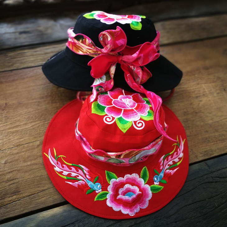 【清仓特价 不退不换】qysm926mz新款民族风刺绣遮阳帽tzf