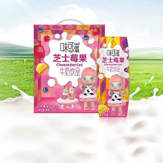 芝士莓果味可滋芝士莓果牛奶饮品240ml12盒