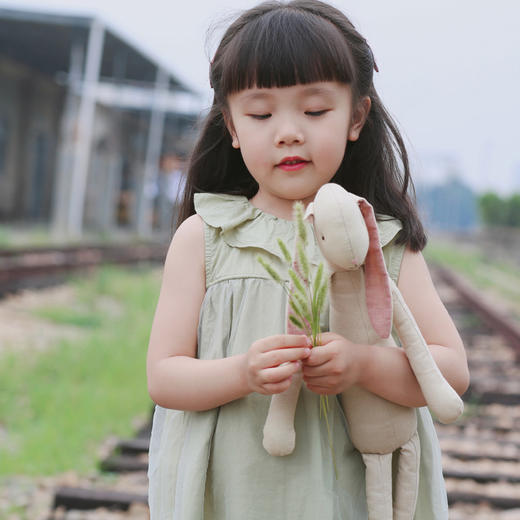 QZ LM19123 白色/绿色连衣裙80-120 商品图3