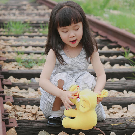 QZ LM19189 女童黄色/白色格子连衣裙 商品图3