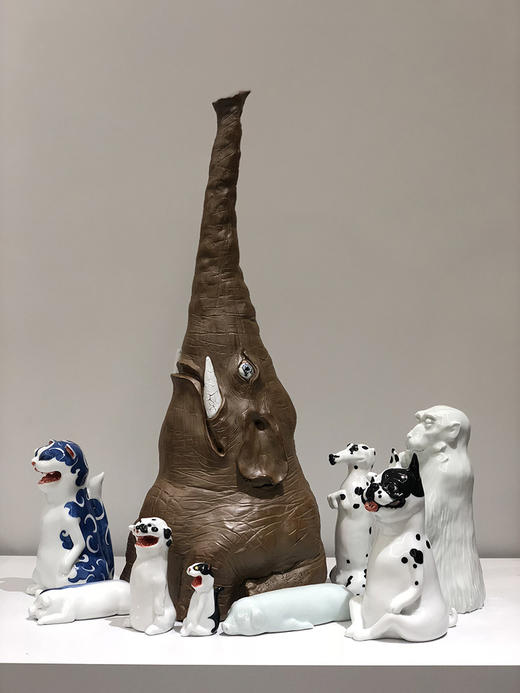 不仁斋 薛继业 陶瓷雕塑 白瓷大象 商品图12