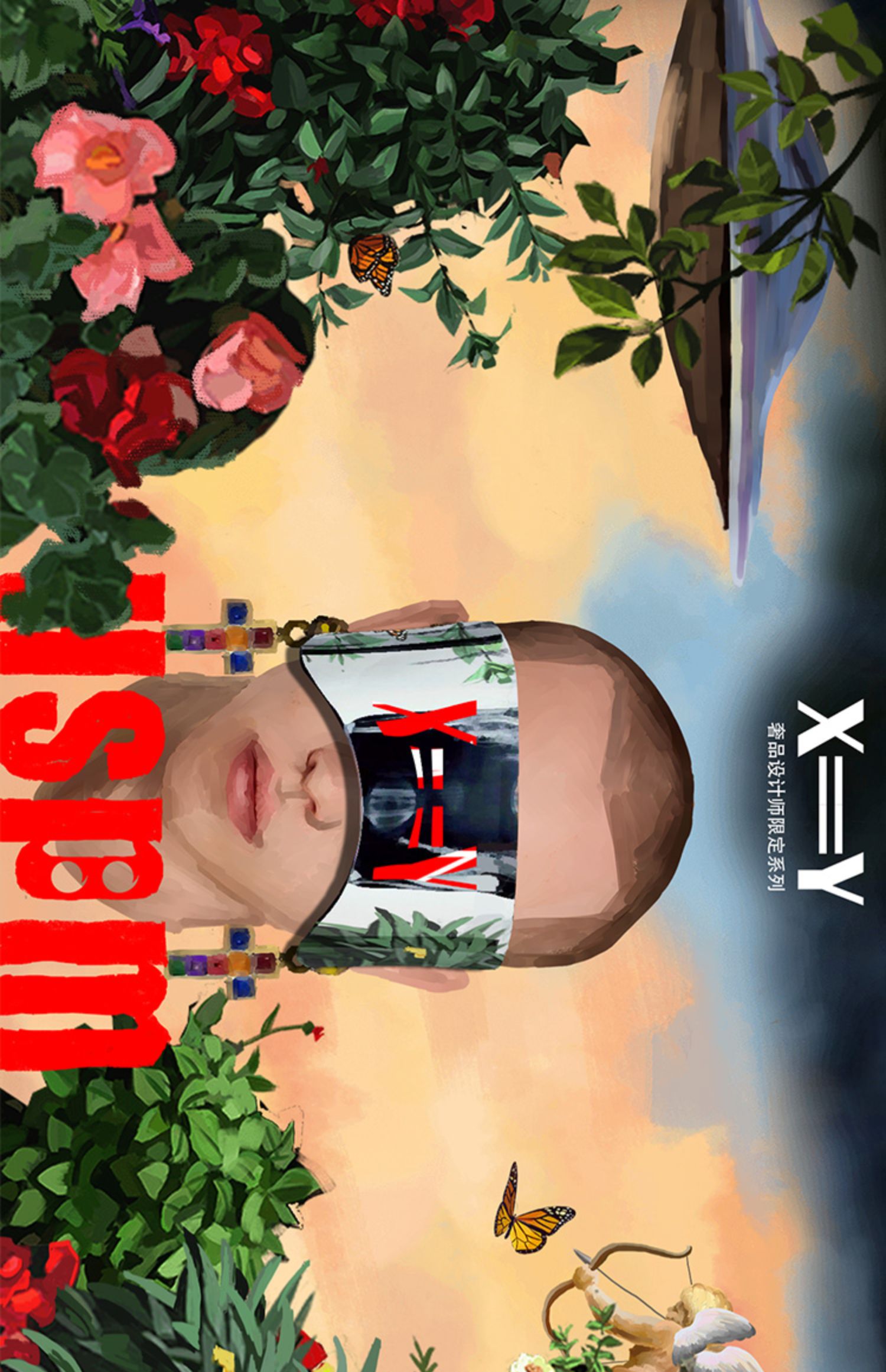 hspm2019夏季新品设计师系列印花棒球帽酱紫色sp1835