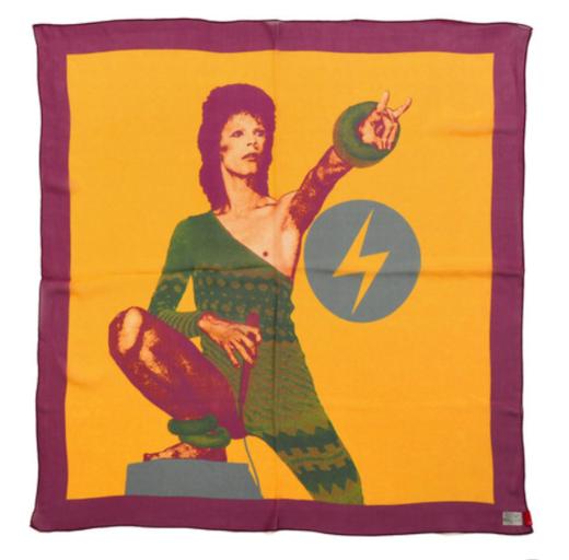 Undercover Bowie印花丝巾 黄紫色/蓝红色 商品图1