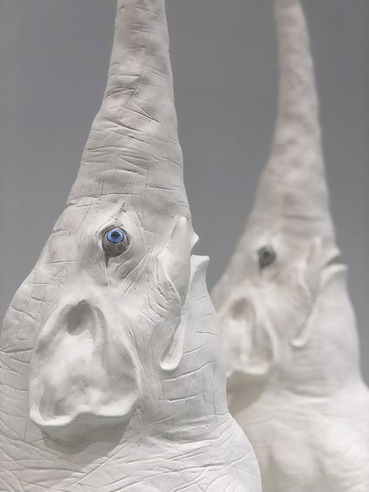 不仁斋 薛继业 陶瓷雕塑 白瓷大象 商品图7