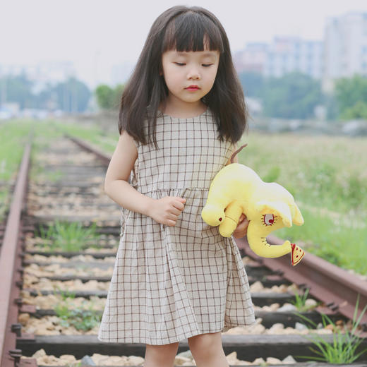 QZ LM19068 杏色连衣裙80-120 商品图2