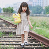 QZ LM19068 杏色连衣裙80-120 商品缩略图1