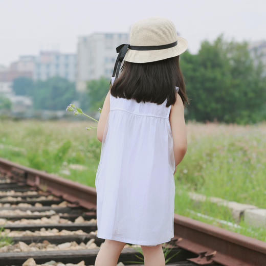 QZ LM19123 白色/绿色连衣裙80-120 商品图4