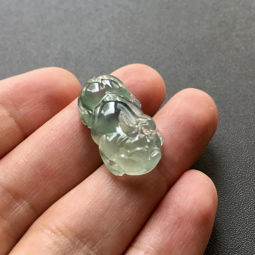 高冰种飘花翡翠貔貅 商品图2