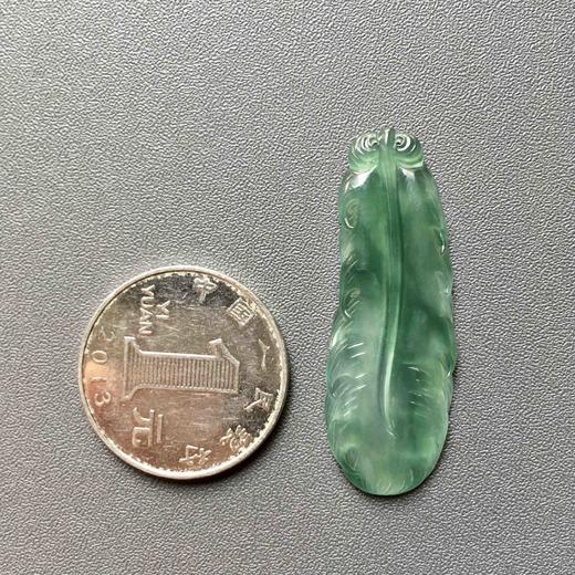 高冰种飘绿花翡翠羽毛 商品图3