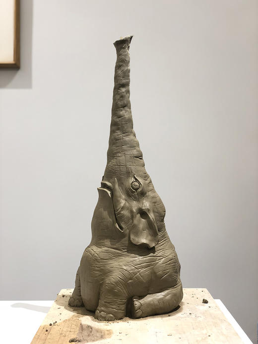 不仁斋 薛继业 陶瓷雕塑 白瓷大象 商品图13