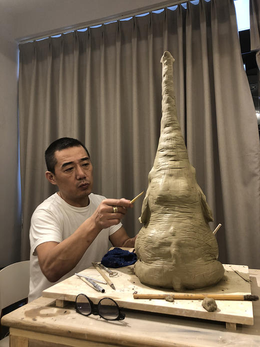 不仁斋 薛继业 陶瓷雕塑 白瓷大象 商品图8