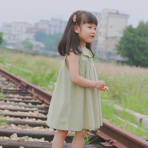 QZ LM19123 白色/绿色连衣裙80-120 商品图6