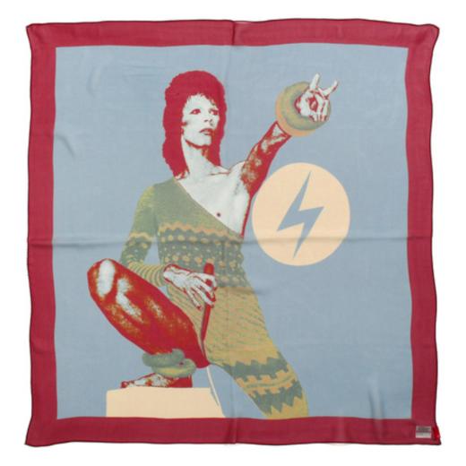 Undercover Bowie印花丝巾 黄紫色/蓝红色 商品图3