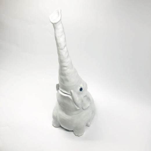 不仁斋 薛继业 陶瓷雕塑 白瓷大象 商品图6
