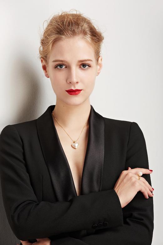 Pearl moments 勇敢的心 BRAVE HEART 心形海水马贝珍珠项链 商品图10