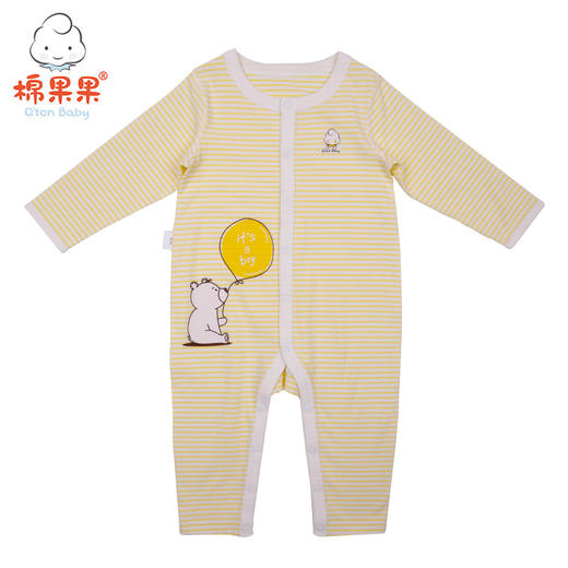 棉果果春秋款男童女童 内衣对开连体衣M501722219032 商品图3