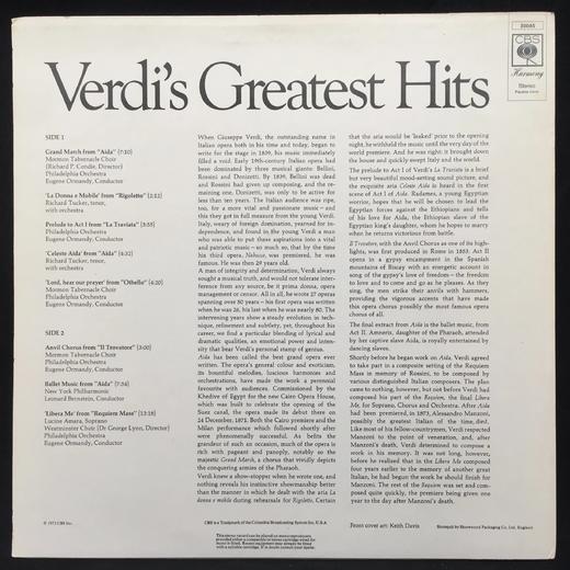 LP黑胶唱片 威尔第歌剧作品精选集 多个乐团录制 商品图1