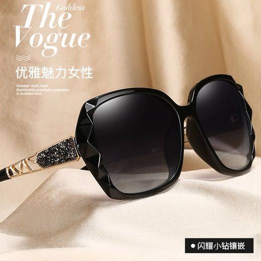 【九层滤镜 气质高清偏光太阳镜】新款墨镜女大框圆脸防紫外线韩版百搭眼镜 商品图0