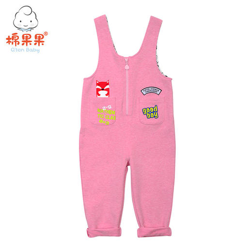 棉果果春秋款男童女童小毛圈背带裤M102204219069 商品图2