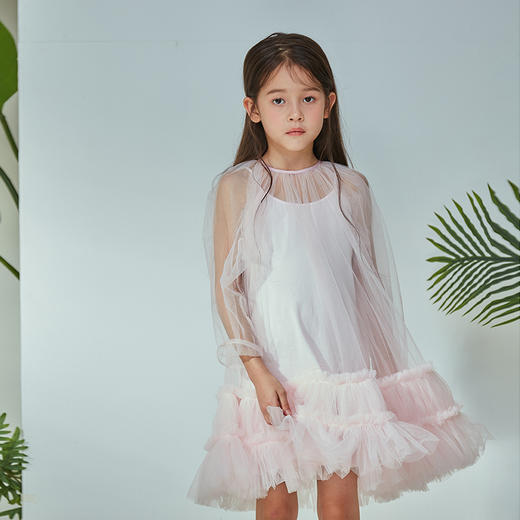 非质量问题不退换哦~pureshare 蓬纱馆粉色娃娃裙纱百褶裙夏季儿童连衣裙女薄礼服 商品图2