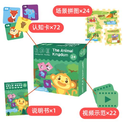 【适合2-8岁】爱贝睿认知启蒙玩具《动物王国》 商品图1