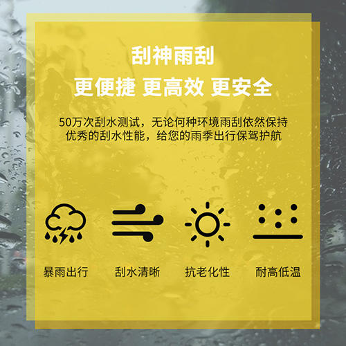 无骨智能款雨刮器  天然橡胶胶条  视野清晰安心出行 商品图6
