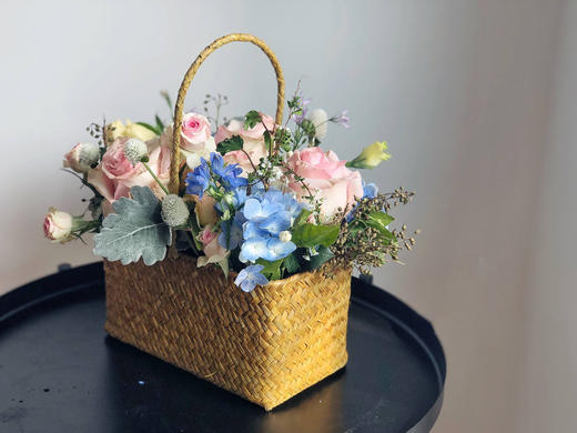 花艺沙龙手提花篮款《夏天的风》 商品图3