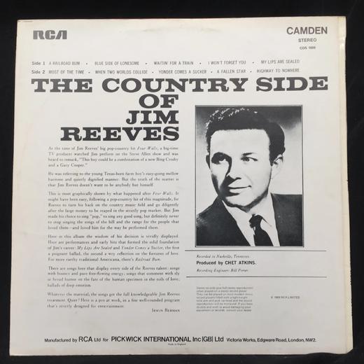 LP黑胶唱片 吉姆.里夫斯乡村音乐专辑《吉姆.里夫斯的乡村》 商品图1