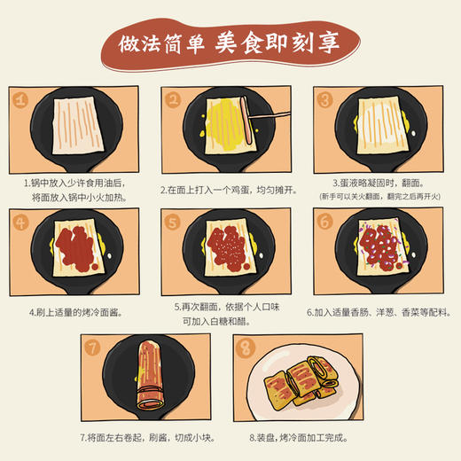 【40片家庭分享装】东北笨磨坊哈尔滨多口味烤冷面600g*4 商品图2