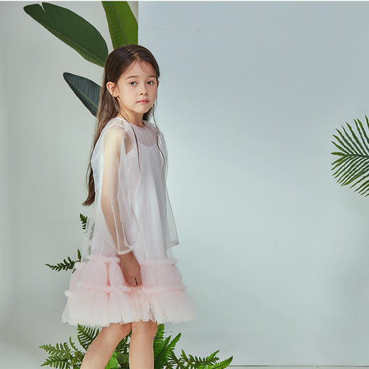 非质量问题不退换哦~pureshare 蓬纱馆粉色娃娃裙纱百褶裙夏季儿童连衣裙女薄礼服 商品图1