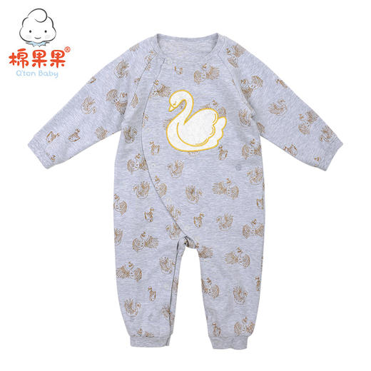 棉果果春秋款女童 偏襟连体衣连身衣哈衣M122720219085 商品图3