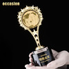 金属地球水晶奖杯定制定做奖牌优秀员工企业年会颁奖纪念礼品刻字 商品缩略图2