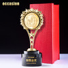 金属地球水晶奖杯定制定做奖牌优秀员工企业年会颁奖纪念礼品刻字 商品缩略图4