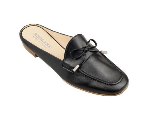 限时特价——西班牙原产时尚舒适女时装鞋穆勒鞋皮凉拖 T2532-黑色 商品图1