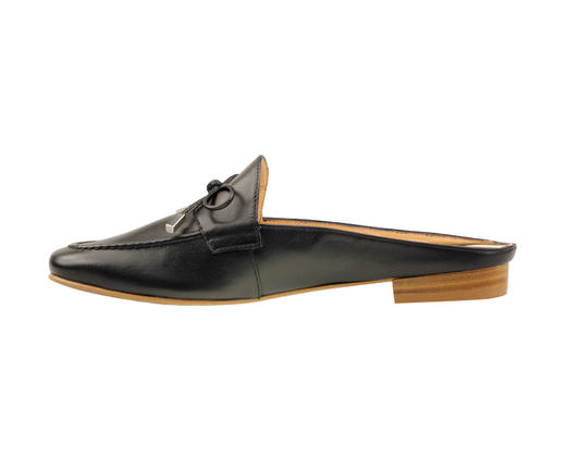 限时特价——西班牙原产时尚舒适女时装鞋穆勒鞋皮凉拖 T2532-黑色 商品图2