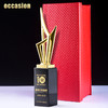 新款金属水晶奖杯定制定做尖峰时刻创意刻字优秀员工颁奖纪念品 商品缩略图4