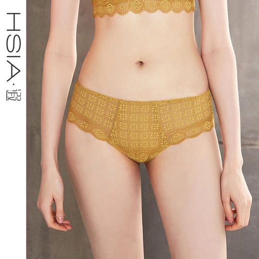 HSIA遐 春夏新品全蕾丝无痕内裤女 纯棉裆性感舒适透气女士平角裤 商品图0