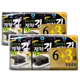 [묶음]청정원 올리브유재래김6+3 40.5g*2
