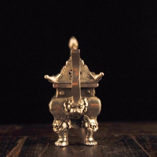 老货白铜《汉庭方鼎熏香炉》 商品图1