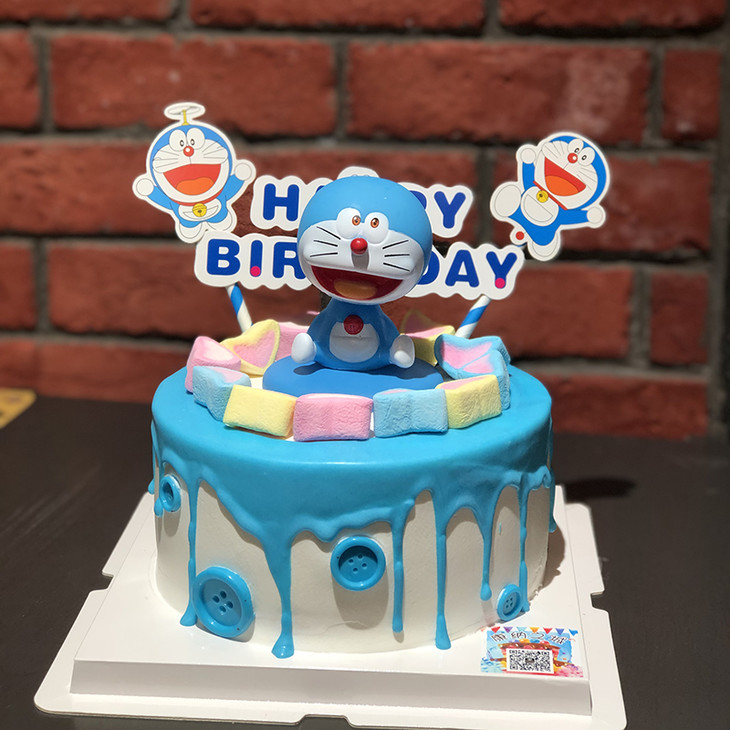 芒果蛋糕 叮当猫生日蛋糕 康纳之城