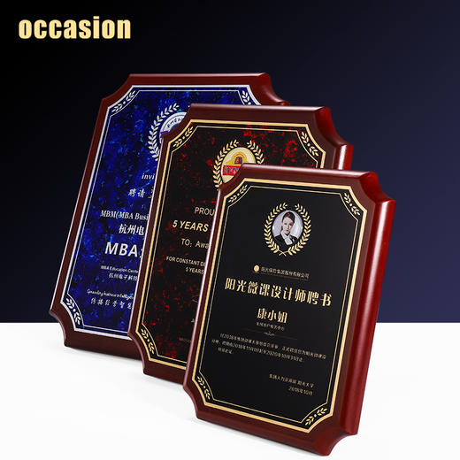 木质奖牌定制金属授权牌定做高档颁奖代理牌匾加盟商荣誉证书制作 商品图4