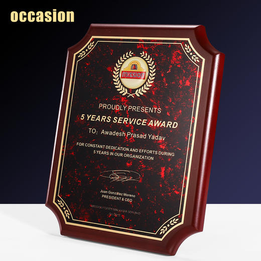 木质奖牌定制金属授权牌定做高档颁奖代理牌匾加盟商荣誉证书制作 商品图1