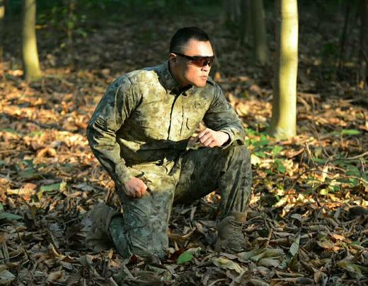 春秋款作训服上衣-高精密加固经纬线格子布-定制款沙漠迷彩 商品图3