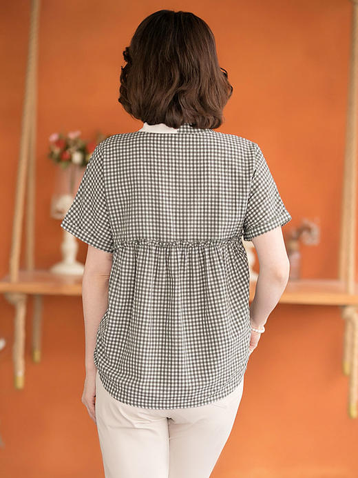 迪葵纳妈妈装2019夏装新款中年女上衣中老年女装短袖t恤wy8311