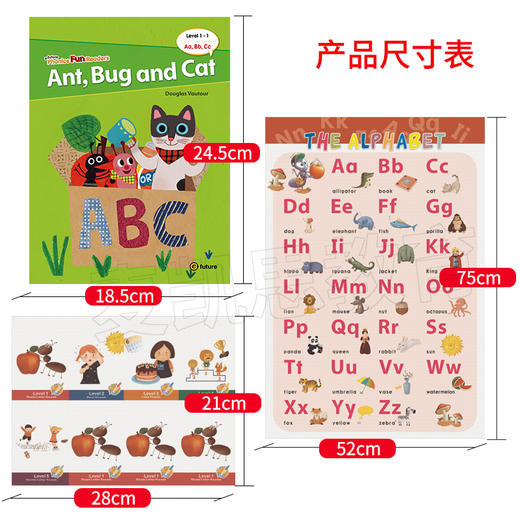 phonics fun readers自然拼读绘本幼少儿卡片挂图1/2/3/4/5海报 商品图4