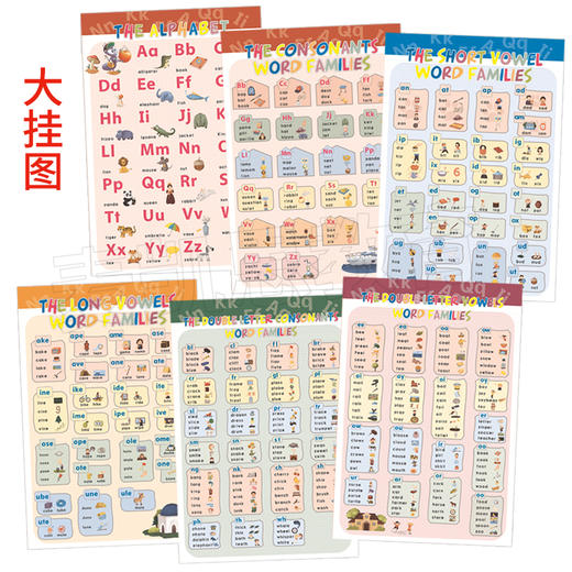 phonics fun readers自然拼读绘本幼少儿卡片挂图1/2/3/4/5海报 商品图3