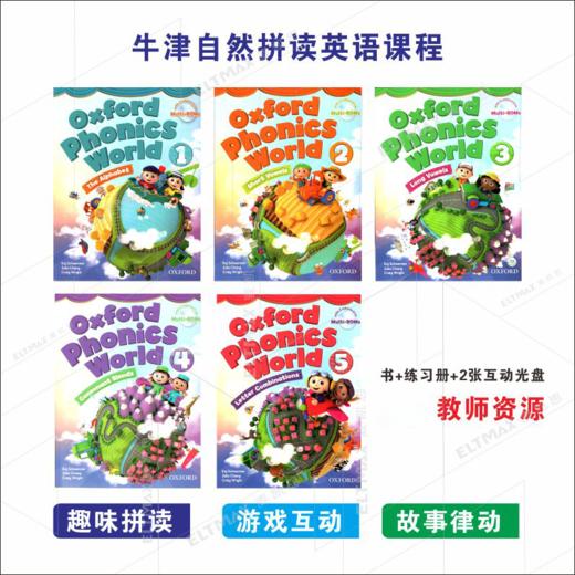 原版进口Oxford Phonics World1/2/3/4/5牛津少儿自然拼读教材 商品图2